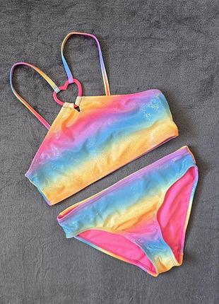Купальник роздільний, у дрібні блискітки, go green wash, primark, 10-11 років.
