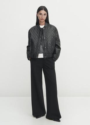 Massimo dutti куртка кожаная, бомбер