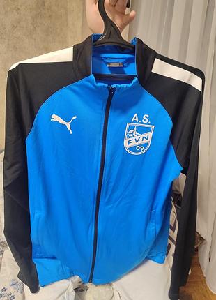 Спортивна кофта чоловіча puma teamliga training jacket синьо-чорна