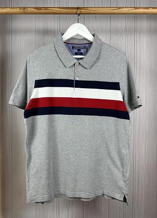 Tommy hilfiger big flag slim fit красиве оригінальне поло з шикарним дизайном