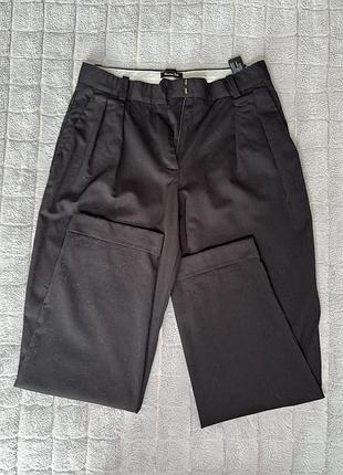 Вовняні класичні брюки massimo dutti із защипами (98% вовна), made in portugal, розмір s-m / 38
