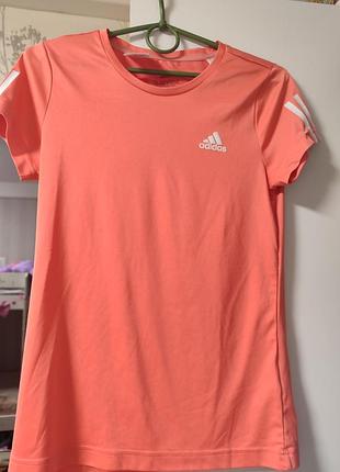 Футболка для підлітків adidas коралова з короткими рукавами