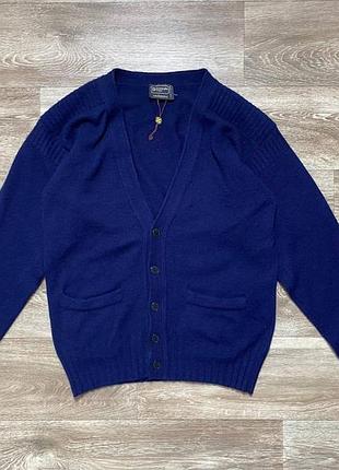 Ermenegildo zegna кашеміровий кардиган чоловічий італія  синього кольору vintage 100% cashmere cardigan blue size m - it 48 italy