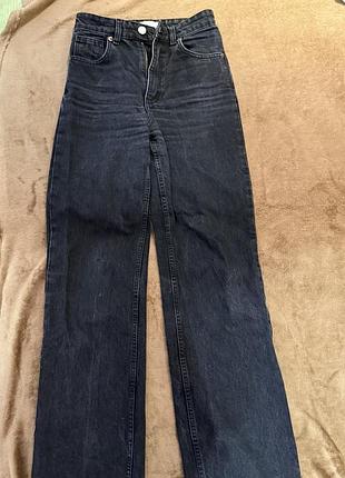 Джинси zara, сіро-чорні, р. xs (34)