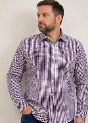 Мужская рубашка the shirt factory stryker regular fit, клетка, размер 56-58