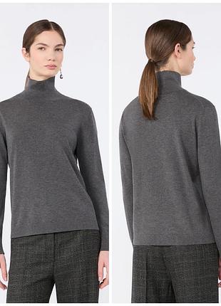 Weekend max mara — премиальный шерстяной гольф с шёлковым эффектом, р. s