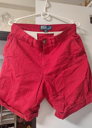 Чоловічі шорти polo ralph lauren червоні бавовняні