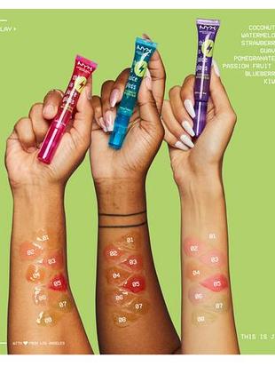 Блиск nyx professional makeup this is juice gloss відтінок passion fruit snatch