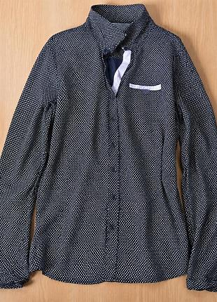 Стильна сорочка carnaby в дрібний горошок | розмір 46 (l-xl)