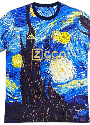 Футбольная футболка adidas aeroready fc ajax x van gogh "the starry night" edition jersey original xl-xxl(2xl) nike