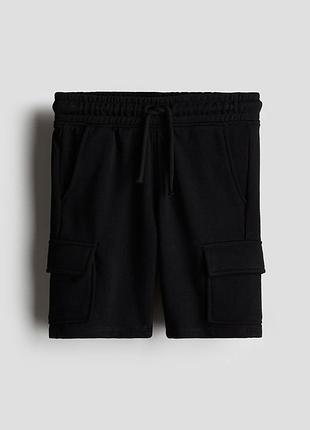 Черные спортивные шорты из легкой толстовочной ткани для мальчиков h&m 9-10 лет
