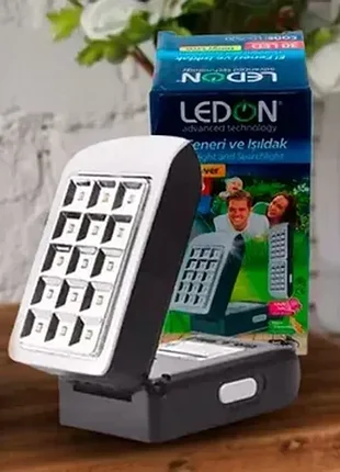 Компактный аккумуляторный фонарь ledon ld-7520 30 led 1600 mah