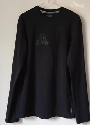 Лонгслив мужской черный armani jeans.l/xl.