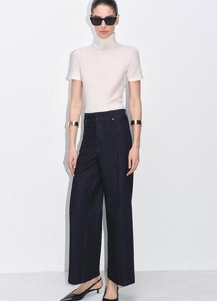 Джинси wide leg з високою посадкою zara - 34, 36, 38, 40, 42, 44