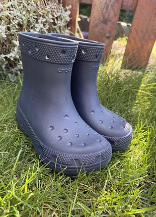 Дитячі гумові чоботи, крокси crocs iconic comfort c13/19см