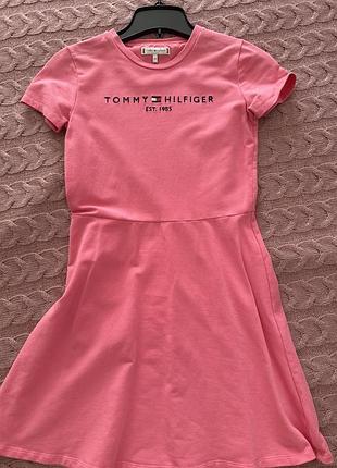 Розовое детское платье - tommy hilfiger