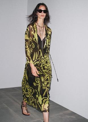 Шифонова сукня-кімоно zara