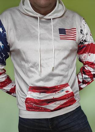 Стильная фирменная кофта реглан свитшот худи usa.л