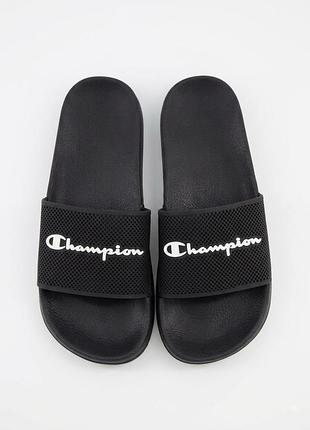 Чорні шльопанці капці champion (р. 42.5–43)