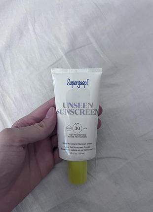 Сонцезахисний крем supergoop! unseen sunscreen spf30