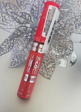 Стойкая матовая помада rimmel тон 600 coral sass, помада жидкая матовая, губная матовая помада