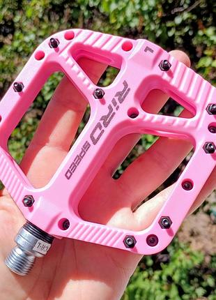 Педалі riro nylon 2 підшипника 20 шипів нейлонові рожеві