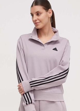 Лонгслів iconic wrapping 3-stripes snap track top