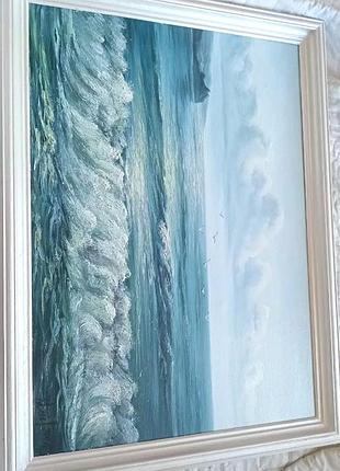 Картина 78×57 по раме масло авторская море