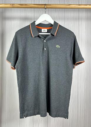 Lacoste sport оригінальне коттонове поло з шикарним дизайном розмір м
