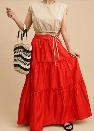 Новая хлопковая ярусная юбка primark