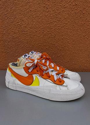 Оригінальні чоловічі кросівки nike blazer low x casai magma orange 44.5-45.5 розмір 29.5 см