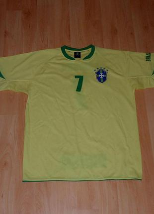 Футбольна футболка збірної бразилії brasil robinho 7 jersey original xl-xxl (2xl) nike x jordan fc football league