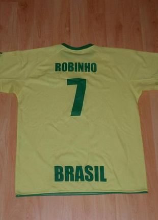 Футбольная футболка сборной бразилии brasil robinho 7 jersey original xl-xxl(2xl) nike x jordan fc football league
