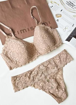 Кружевной комплект белья intimissimi бюстгальтер tiziana 🤎