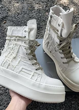 Рик овенс rick owens distressed double bumper ramones, дабл бампер