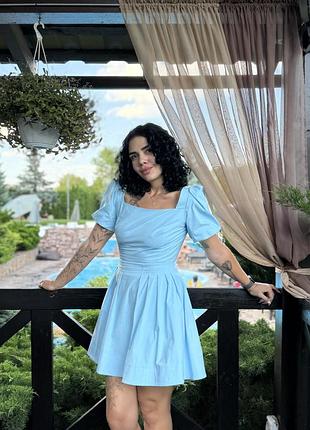 Сукня бавовняна з пишною спідницею
