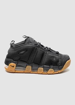 Кросівки чоловічі nike air more uptempo low black-gum med brown