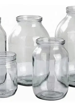 Банка стеклянная для консервирования 0.3, 0.5, 1, 2, 3 литров 🫙🥫