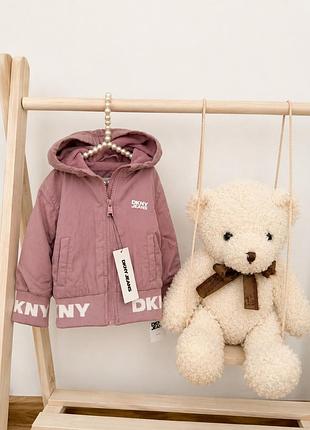 Куртка вітровка дитяча фрезова dkny 12 міс для малят дівчинки