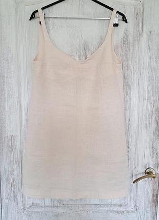 Katsurina лляна льняна сукня коротка біла (100% льон) (m/38-l/40 розмір)