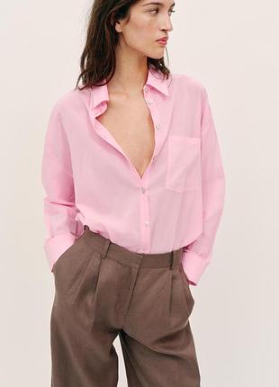 Сорочка оверсайз з бавовни zara