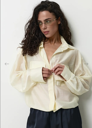 Стильная льняная рубашка h&amp;m