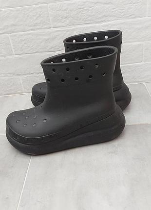Оригинальные резиновые сапоги crocs classic boot на массивной подошве