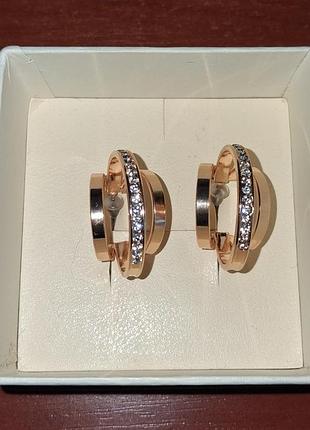 Серьги медицинское золото