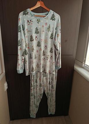 Нежная велюровая пижама 2xl -3xl