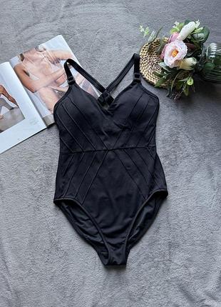 Суцільний купальник з ефектом утяжки чорний seafolly pintuck maillot one-piece swimsuit