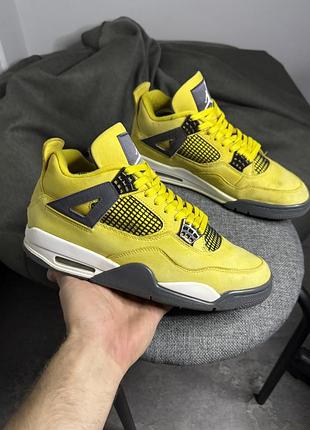 Кросівки air jordan 4 'lightning yellow' 44.5 28.5 оригінал джордан кроссовки