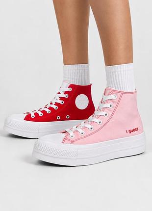 Converse chuck taylor all star «i guess»  женские высокие кеды на платформе