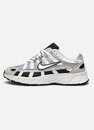 Женские кроссовки nike p-6000 grey white black / smb+ 🔗