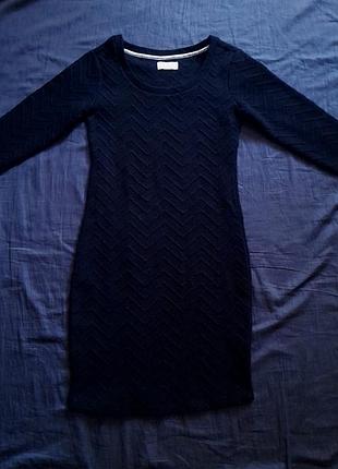 Фактурное теплое платье миди/мини blen bleu, 46/m